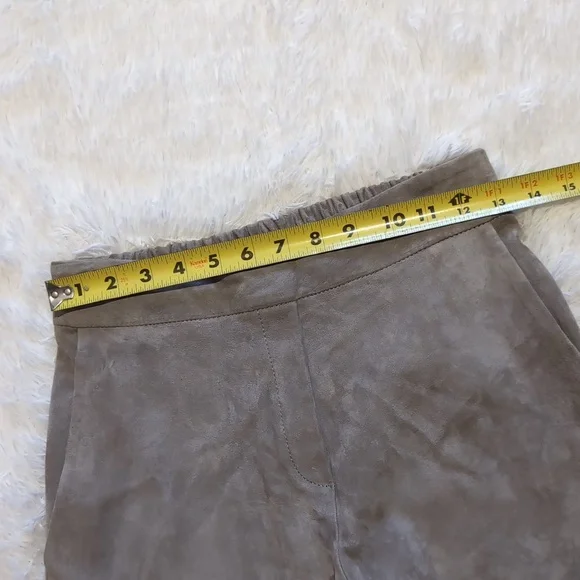 Zinga Lamb Leather Grey Suede Noah Boyfriend Pants Size 38/8 - Picture 12 of 15